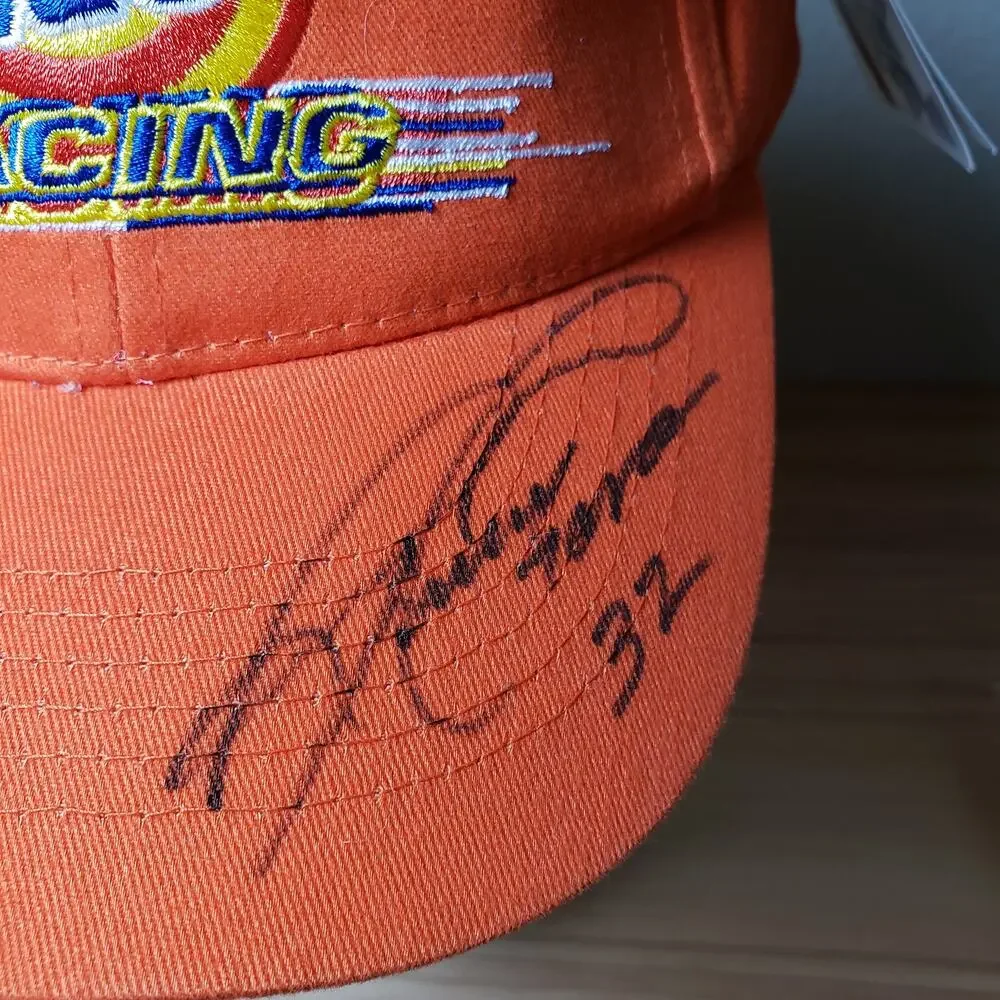 Y2K Tide Racing #32 Ricky Craven Signed Nascar Hat Cap Orange‎ Autographed New